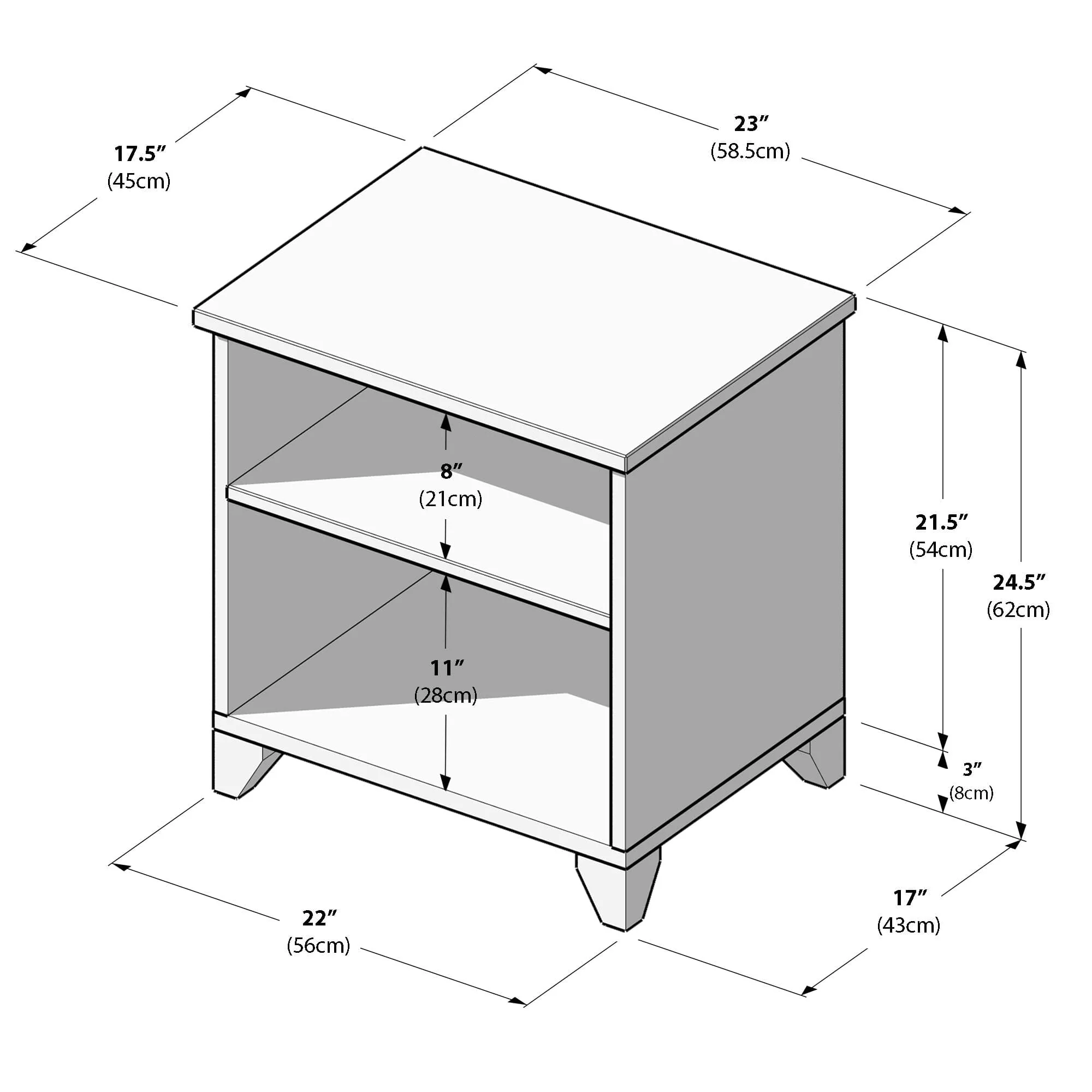 Classic Nightstand with Shelves - Image 27