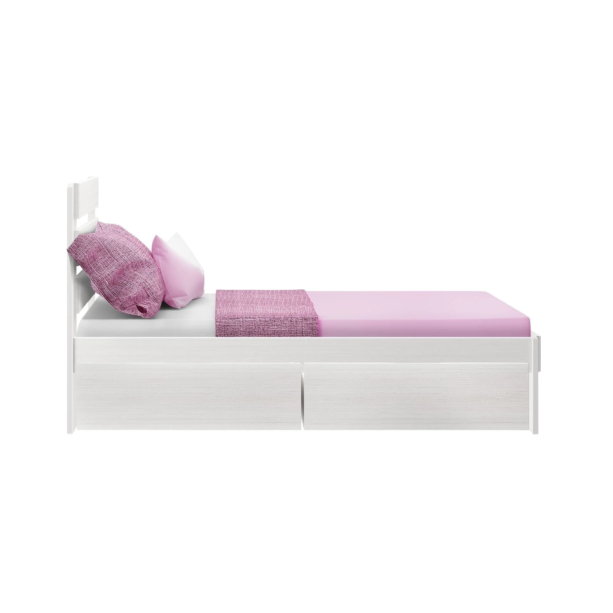 Modern Farmhouse Twin Plank Bed With Storage Drawers - Image 6