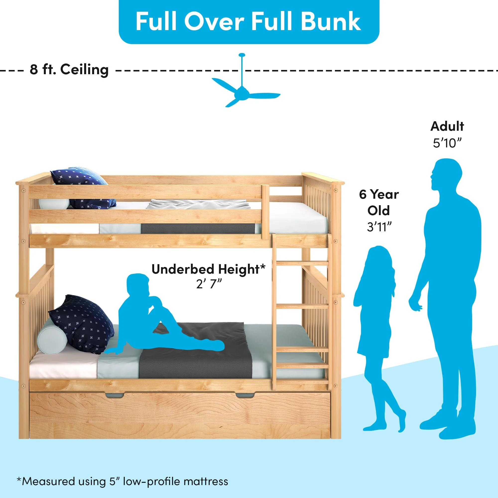 Full Over Full Bunk Bed With Trundle - Image 56