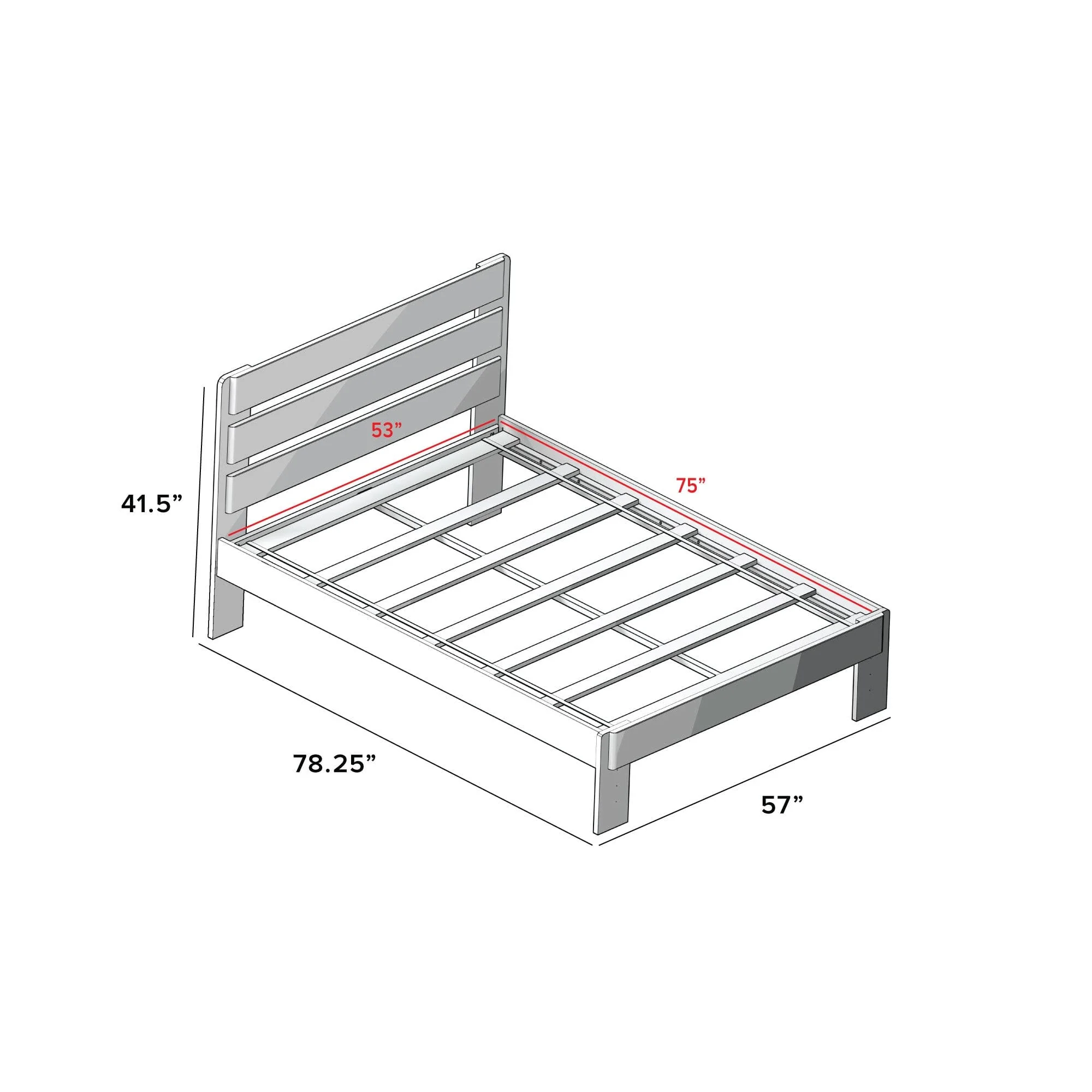 Modern Farmhouse Full Plank Bed With Storage Drawers - Image 11